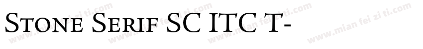 Stone Serif SC ITC T字体转换